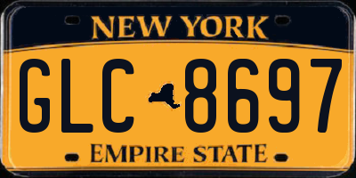 NY license plate GLC8697