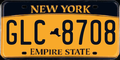 NY license plate GLC8708