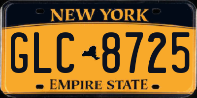 NY license plate GLC8725