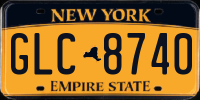 NY license plate GLC8740