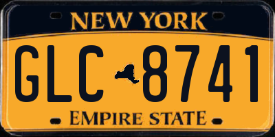 NY license plate GLC8741