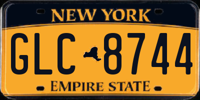 NY license plate GLC8744