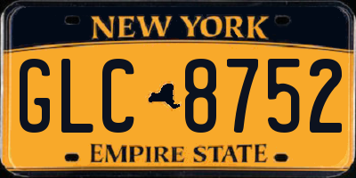 NY license plate GLC8752