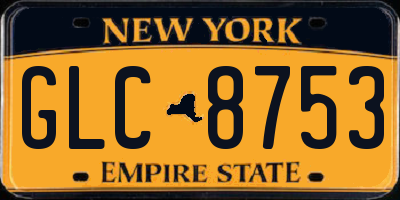 NY license plate GLC8753