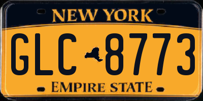 NY license plate GLC8773