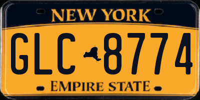 NY license plate GLC8774
