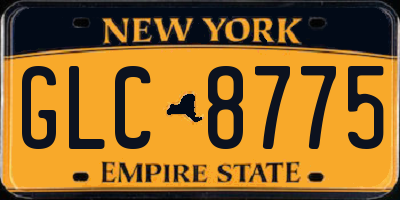 NY license plate GLC8775