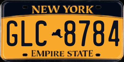 NY license plate GLC8784