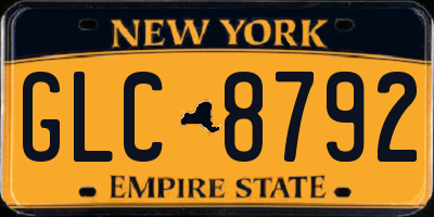 NY license plate GLC8792