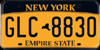 NY license plate GLC8830