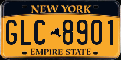 NY license plate GLC8901