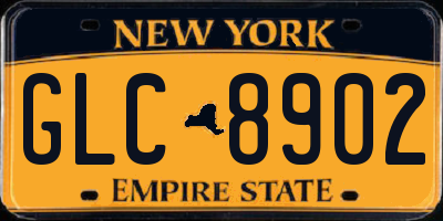 NY license plate GLC8902