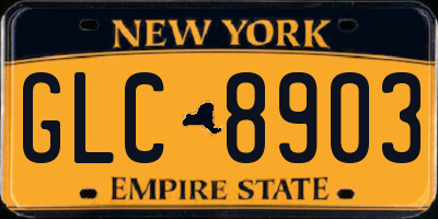 NY license plate GLC8903
