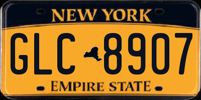 NY license plate GLC8907