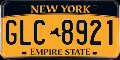 NY license plate GLC8921