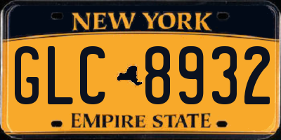 NY license plate GLC8932