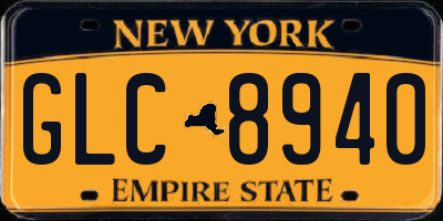 NY license plate GLC8940