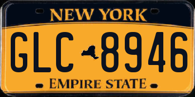 NY license plate GLC8946