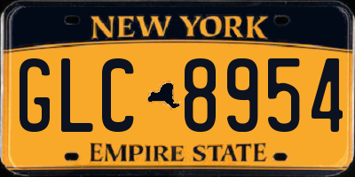 NY license plate GLC8954