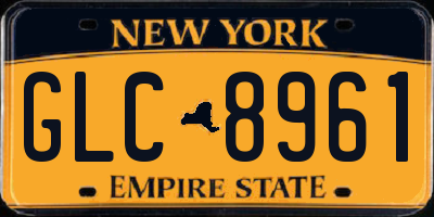 NY license plate GLC8961