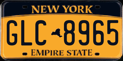 NY license plate GLC8965