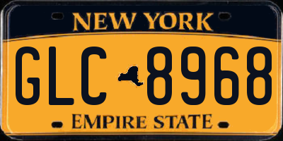 NY license plate GLC8968