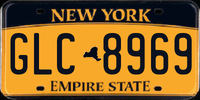 NY license plate GLC8969