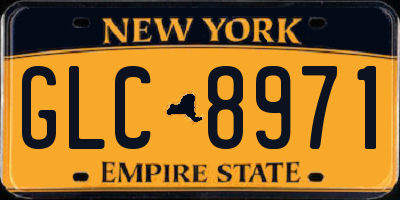 NY license plate GLC8971