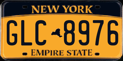 NY license plate GLC8976