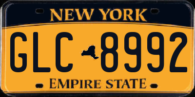 NY license plate GLC8992