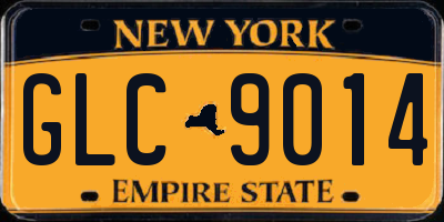 NY license plate GLC9014