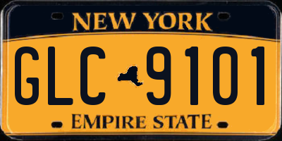 NY license plate GLC9101