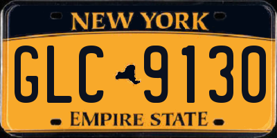 NY license plate GLC9130