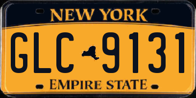 NY license plate GLC9131