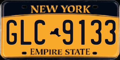 NY license plate GLC9133