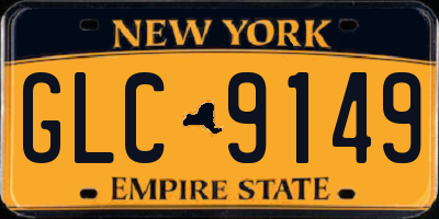 NY license plate GLC9149