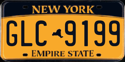 NY license plate GLC9199
