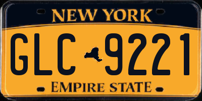 NY license plate GLC9221