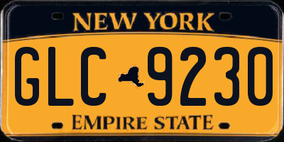 NY license plate GLC9230