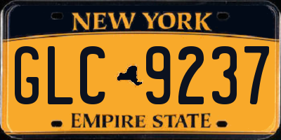 NY license plate GLC9237