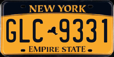 NY license plate GLC9331