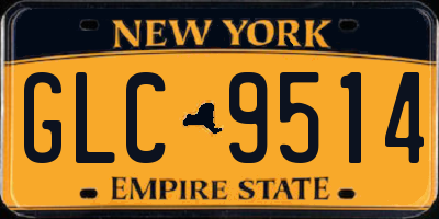 NY license plate GLC9514