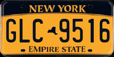 NY license plate GLC9516