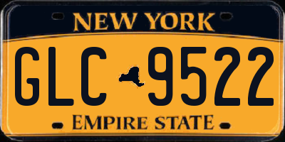 NY license plate GLC9522