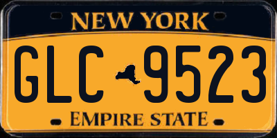 NY license plate GLC9523