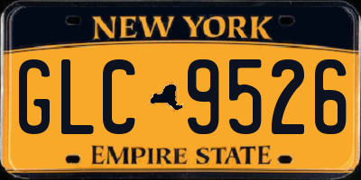 NY license plate GLC9526