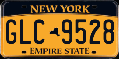 NY license plate GLC9528