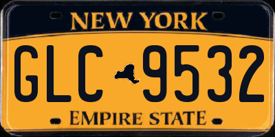 NY license plate GLC9532