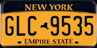 NY license plate GLC9535