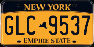 NY license plate GLC9537